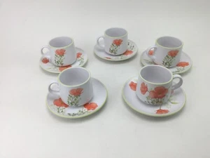 5 Noritake Progression Bright Side Tea Coffee Cup and Saucers 9079 - Picture 1 of 3