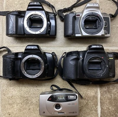 LOT OF 5 Vintage Konica Minolta 35mm Maxxum Camera Bodies - Image 1 of 4