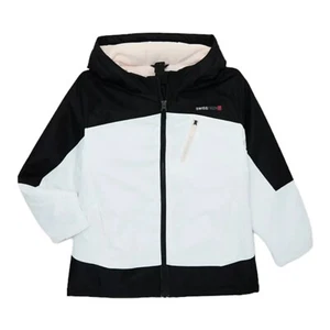 Swiss Tech Girls 3 in 1 Jacket White/Black Heavyweight Lined Hood Pockets 18 - Picture 1 of 15