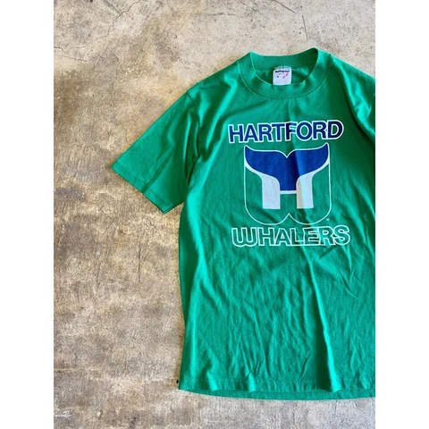 Vintage 80’s Hartford Whalers Single Stitch Tee Shirt Swingster NHL Hockey Cover