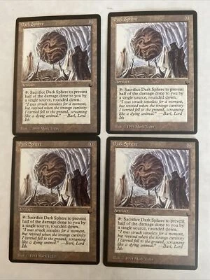 Magic the Gathering MTG The Dark DARK SPHERE X4 U LP/EX & MP  1994 playset - Image 1 of 4