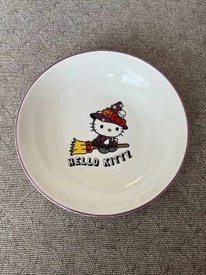 Hello Kitty  Halloween Pumpkin Witch Plate bowl - Image 1 of 3