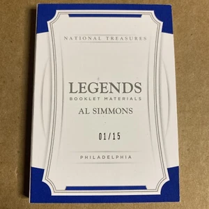 2017 National Treasures Al Simmons Dual Bat Patch 1/15 Athletics XQ - Picture 1 of 5