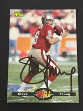 STEVE YOUNG 1995 Classic Games Autographed NFL card w/ Authentic Signature