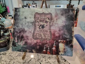 Purple Black Halloween Witch's Brew Glass Cutting Board - Picture 1 of 1