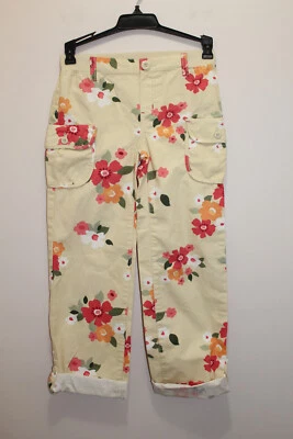 PANTALONES GYMBOREE NIÑAS 100% ALGODÓN CARGO FLORAL CAQUI Y MULTICOLOR TALLA 9 Foto 1 de 2