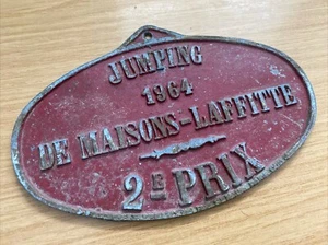 AN ANTIQUE FRENCH PLAQUE FROM AN AGRICULTURAL FAIR IN MAISONS LAFFITTE - 2e Prix - Picture 1 of 5