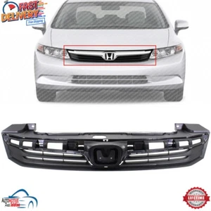 NEW FRONT GRILLE ASSEMBLY PAINT TO MATCH PLASTIC FOR 2012 HONDA CIVIC HO1200206 - Picture 1 of 6
