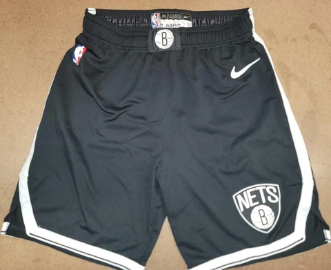 Nike Brooklyn Nets KEVIN DURANT TEAM ISSUED BLACK Icon Edition SHORTS 36 W/COA Cover