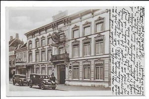 Breda Nederland Holland Hotel de Kroon La Couronne Old Cars 1930 postcard stamp - Picture 1 of 1