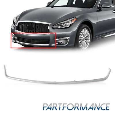 For 2015-2019 Infiniti Q70 Front Bumper Lower Grille Trim Molding Chrome Foto 1 de 4