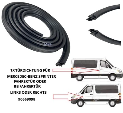 Door Seal Edge Protector for Mercedes-Benz Sprinter W906 (2006-19) 9066976098. - Image 1 of 4
