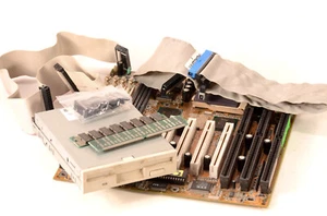 Pentium Intel Computer Motherboard With Processor, FDD, RAM + Gifts - Picture 1 of 15