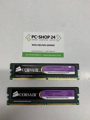 KIT 2GB CORSAIR DDR2 RAM 800MHz PC2-6400 240-pol. CL4 CM2X1024-6400G - Immagine 1 di 2