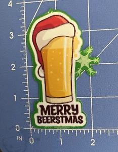 Adesivo MERRY BEERSTMAS adulto umorismo decalcomania laptop telefono album notebook - Foto 1 di 1