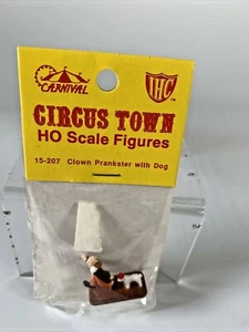 IHC / Circus Town #15-207 Clown Prankster with Dog  (HO Scale) NIP - Picture 1 of 2