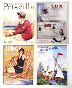 4 Vintage Poster Art Prints Fits 8" x 10" Frame (Prints Only) - Picture 1 of 6