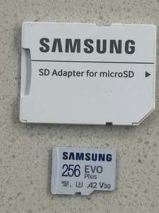 Carte mémoire micro flash SAMSUNG EVO Plus 256 Go MicroSD avec adaptateur SD - Photo 1 sur 1