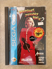WHO SHOT JOHNNY ROCK  SEGA CD GAME 1994  CIB w/CASE MANUAL REG CARD CD IS MINT