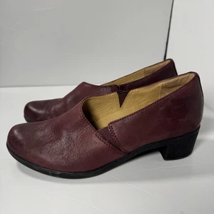 Dansko Camdyn Wine Leather Low Heel Shoes Size 39 8-8.5 Womens Comfort Work - Picture 1 of 8