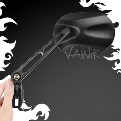 Espejos retrovisores VAWiK negro FUERTE OVALADOS base negra para Ducati 899 959 1199 1299 ε Foto 1 de 4