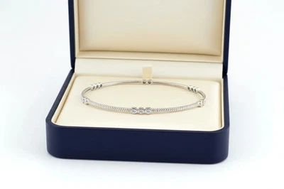Effy Diamond and 14K White Gold Bangle - Image 1 of 2