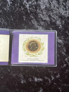 1975 S Rare Gold Layered Susan B Anthony Dollar San Francisco Mint - Picture 1 of 7
