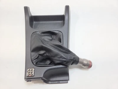 2002-2004 Subaru Impreza STI WRX Manual Shifter Boot Cover Black Leather Plastic - Image 1 of 4