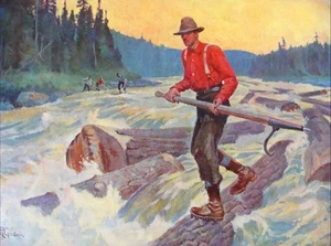 Log Drive Loggers 5 by  Phillip Goodwin - Picture 1 of 1