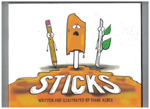 Sticks by Diane Alber (2019, Ages 3-8) Children's book with Bonus Poster - Picture 1 of 2