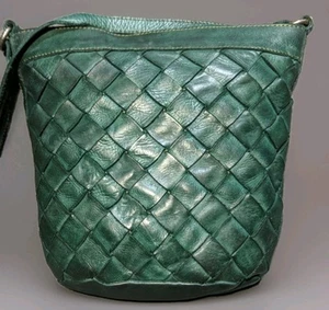 WUNDERSCHÖNE VILENCIA HOLLAND DUNKELGRÜNE LEDER HOBO BAG - Bild 1 von 17