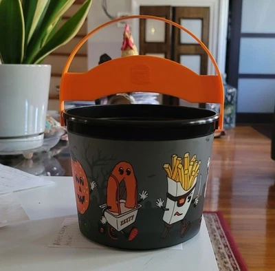 Balde de guloseimas de Halloween Burger King tempo limitado 2025 NOVO EM FOLHA truque ou guloseima - Imagem 1 de 2