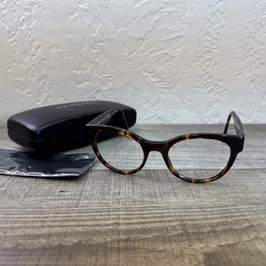 Versace 3268 5276 Eyeglasses Women's Havana Full Rim Round Shape 49-19-140 - Picture 1 of 8