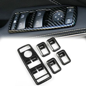 Cubierta de panel de interruptor de ventana de fibra de carbono para Mercedes W246 W204 W212 W166 - Imagen 1 de 9
