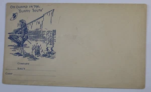 US Patriotic Cover Soldier Mail "ON GUARD IN THE SUNNY SOUTH" Unused - Picture 1 of 2
