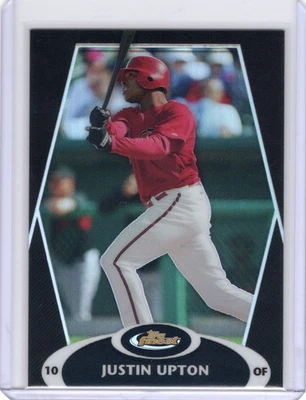 2008 Topps Finest Black Refractor Justin Upton S/N 6/99 Arizona Diamondbacks #2 - Изображение 1 из 3