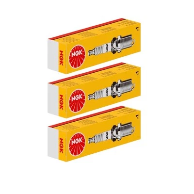 NGK set of 3 Resistor V-Groove Spark Plugs 6427 BPR6EY fits Daihatsu Mira L200,  - image 1 of 2