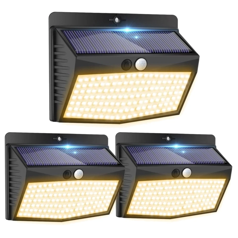 Energiesparende Solarlampe mit Bewegungssensor – 3 Stück Set für Außenbereiche - Bild 1 von 1