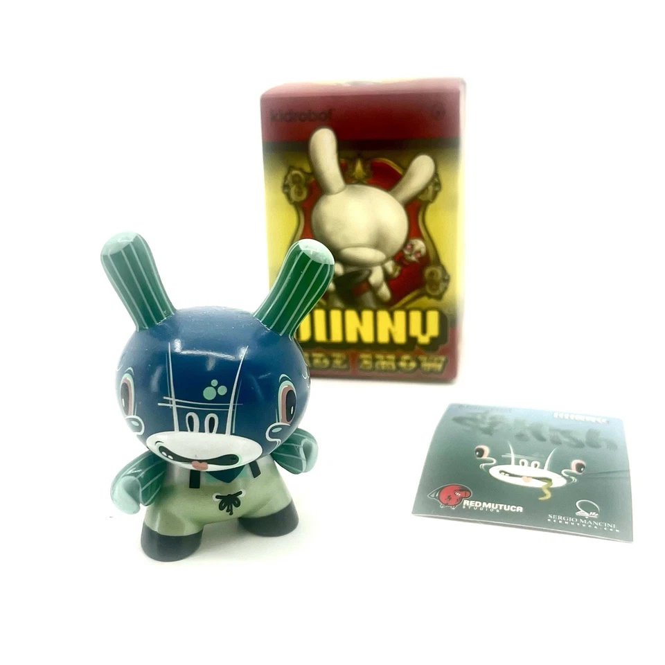 Kidrobot Dunny 2013 Side Show Red Mutuca Sérgio Mancini 3” Figure w/ Box Card - Image 1 of 1