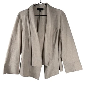 Lane Bryant Women's Woven Khaki Casual Classic Business Blazer Jacket Size 16 - Picture 1 of 7