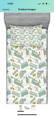 Train 2 Pack Fitted Sheet & Pillow Sham 4 Pcs Bedding - Image 1 of 4