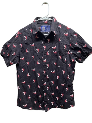 Rugby University shirt mens medium Christmas Santa hat  Believe Short Sleeve New - Image 1 of 3