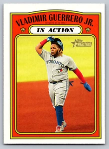 Tarjeta de béisbol Vladimir Guerrero Jr. 2021 Topps Heritage #194 de los Azulejos de Toronto - Imagen 1 de 2
