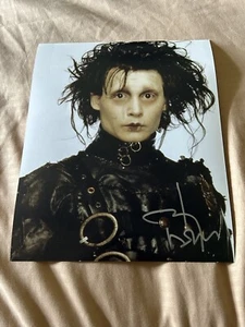 Foto firmada por Johnny Depp 8x10 autógrafo de película Edward Scissorhands - Imagen 1 de 1