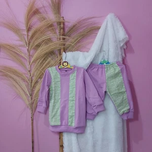 Fishy Cat Sweater Set Lilac Green - Picture 1 of 1