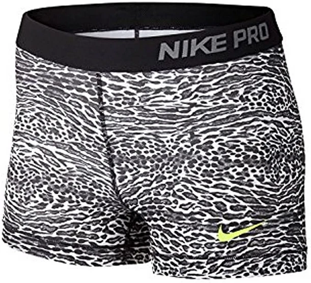 NEW! NIKE PRO [S] Women's 3.0" COMPRESSION Run Shorts-White Leopard 683543-100 - Image 1 of 1