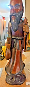 Saint John The Baptist Wooden Statue 18th Cent | 1700s Antique St Figure 20”_ - Picture 1 of 4