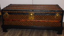 WOW !!! Louis Vuitton Steamer Trunk Monogram Canvas Antique French Luggage