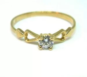 ELEGANTE ANILLO DE CIRCONIA CÚBICA DE ORO 10 KT TALLA 3 1/2 - CAJA DE REGALO - ENVÍO GRATUITO - Imagen 1 de 5