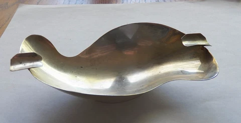 4 Vintage Mexican Sterling Footed Ashtrays 5 1/2 x 3 Inches 297 Grams Ex Condit Cover